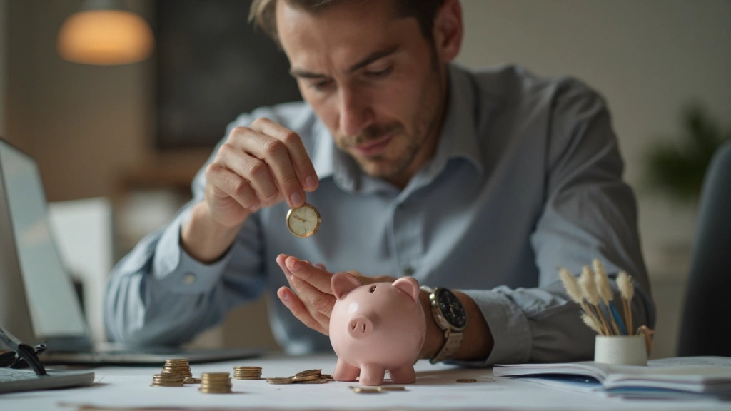 Копилка и монеты, символизирующие накопление денежных средств и сбережения