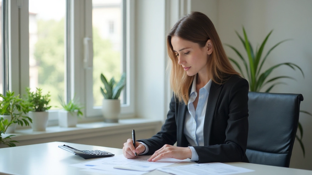 Анализ семейного бюджета с документами и калькулятором на столе